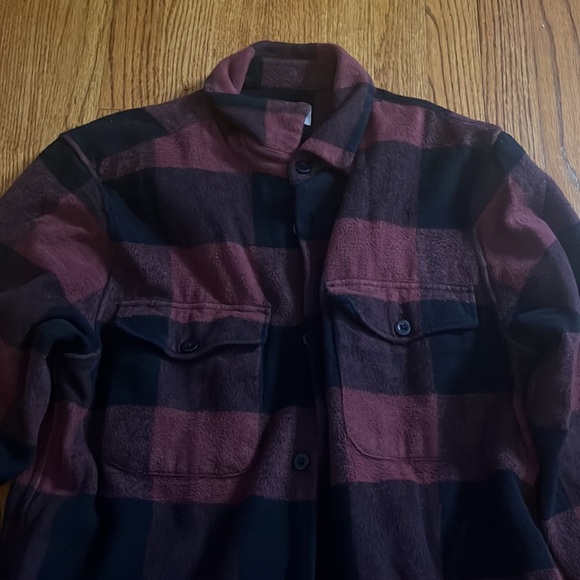 Abercrombie Men’s Soft Red and Black Flannel Size M - Picture 2 of 6